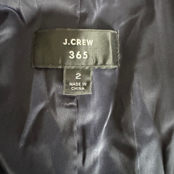 J. CREW 365 Women’s Black Velvet Cotton One Closure Satin Lined Blazer (SIZE 2) - Picture 3 of 10